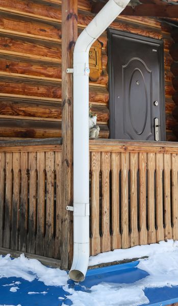 Porch Downspout Installation in Huntsville